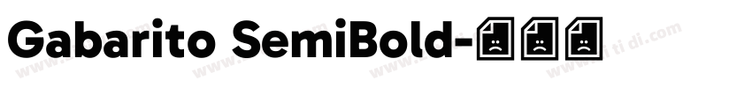 Gabarito SemiBold字体转换